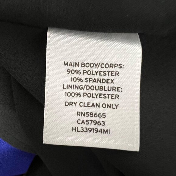 Chelsea 28 Womens Long Sleeve Round Neck Cobalt Shift Dress Above Knee XS Zip - Picture 9 of 9